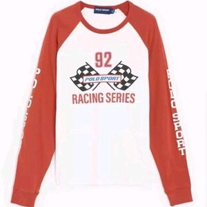 Polo - Ralph Lauren - 92 Racing Series Long Sleeve Red White Blue